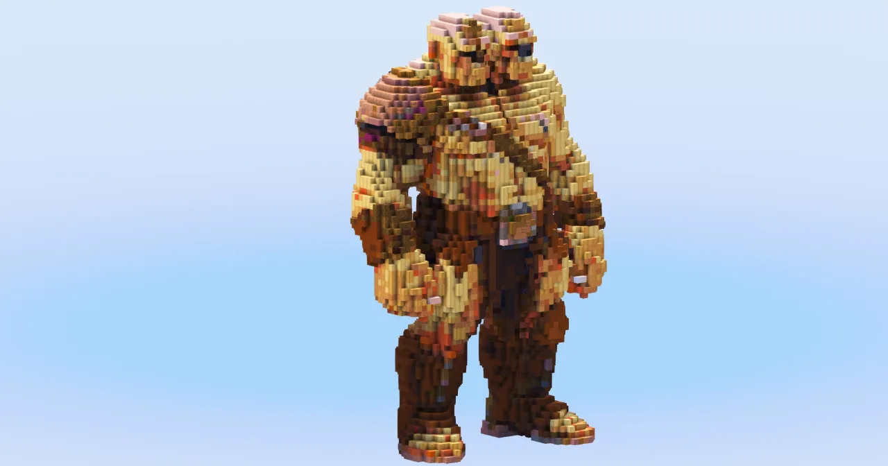 Two Headed Ogre — Minecraft Build by LeonisBuilds