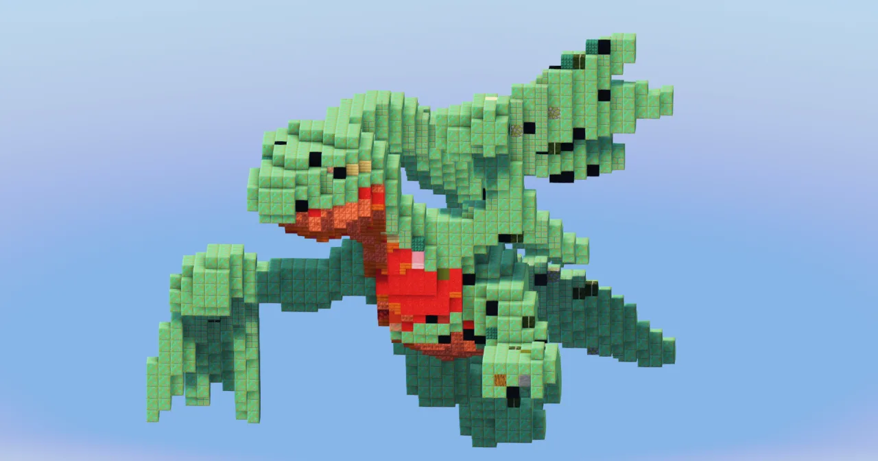 Grovyle from Pokemon — Minecraft Build by LeonisBuilds
