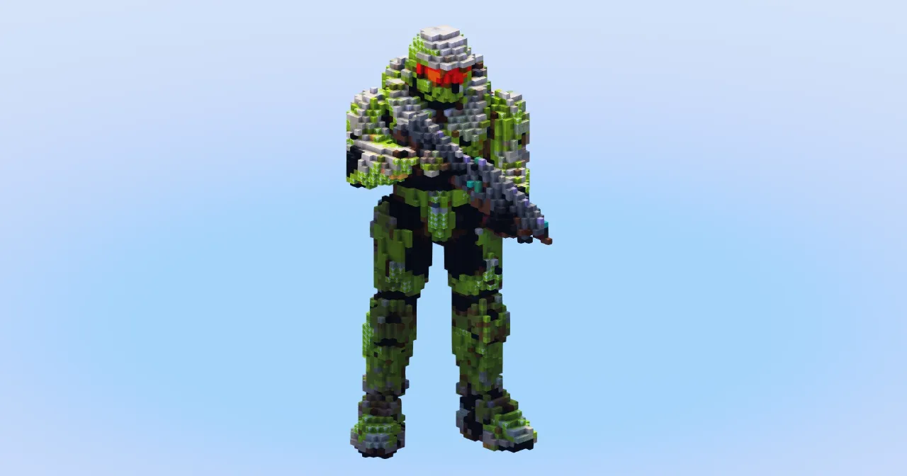 Master Chief from Halo — Minecraft Build by LeonisBuilds