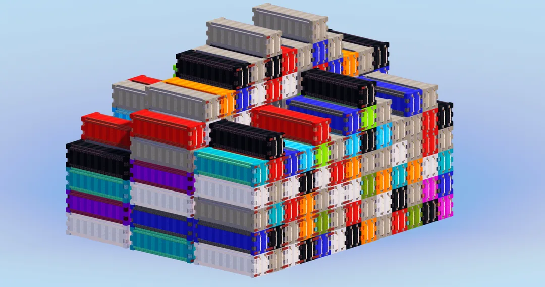 Big Pile of Containers — Minecraft Build by LeonisBuilds