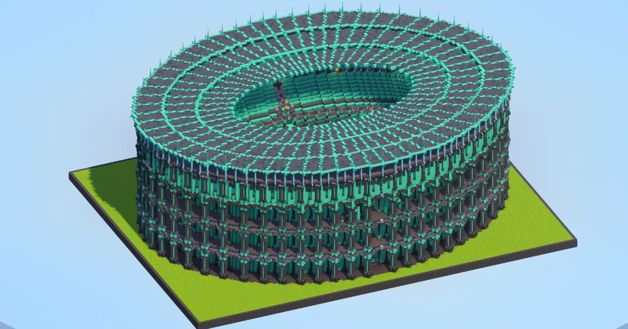 Dark Copper Colosseum — Minecraft Build by LeonisBuilds