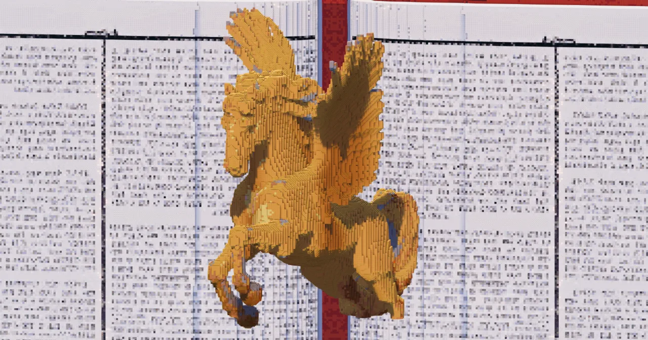 Pegasus Staue — Minecraft Build by TheBibleOfBuilding