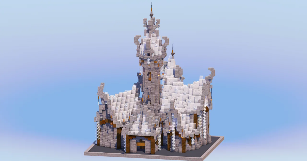 Sky Medieval Fantasy Castle — Minecraft Build by LeonisBuilds