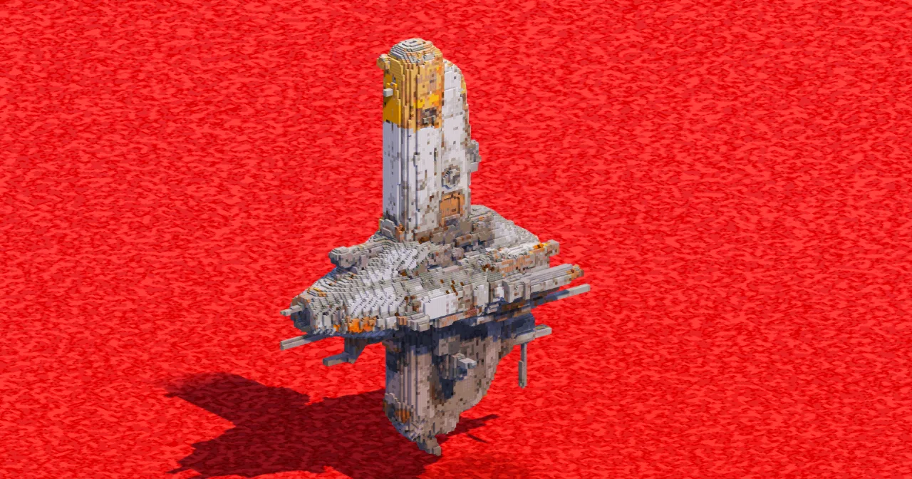 Scifi Cargo Spaceship — Minecraft Build by ImpossibleBuilds