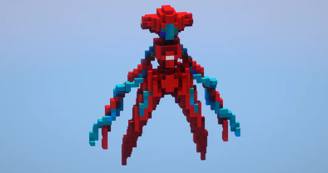 Deoxys from Pokemon — Minecraft Build by LeonisBuilds
