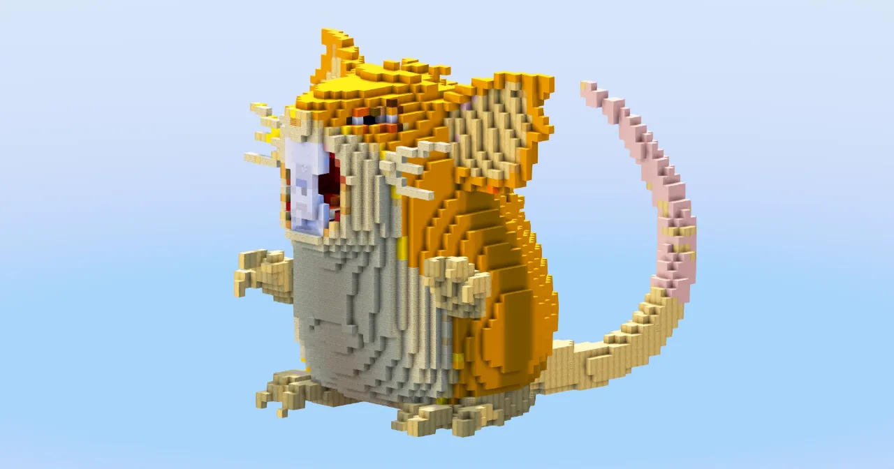 Raticate — Minecraft Build by LeonisBuilds