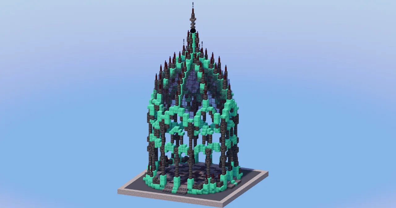 Gothic Bandstand Dark Copper — Minecraft Build by LeonisBuilds