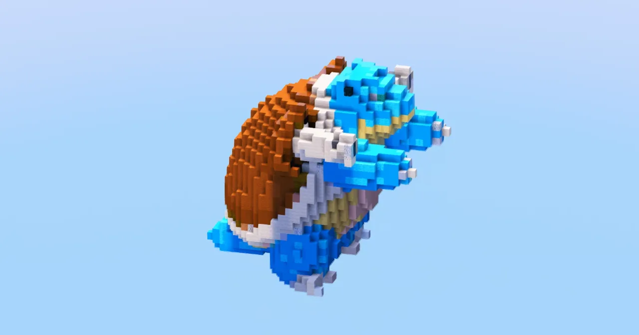 Blastoise from Pokemon — Minecraft Build by LeonisBuilds