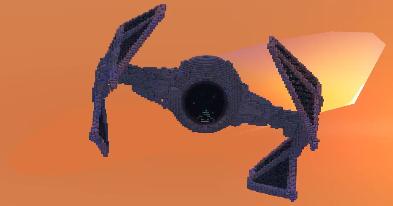 TIE Interceptor — Minecraft Build by StarWarsCreations