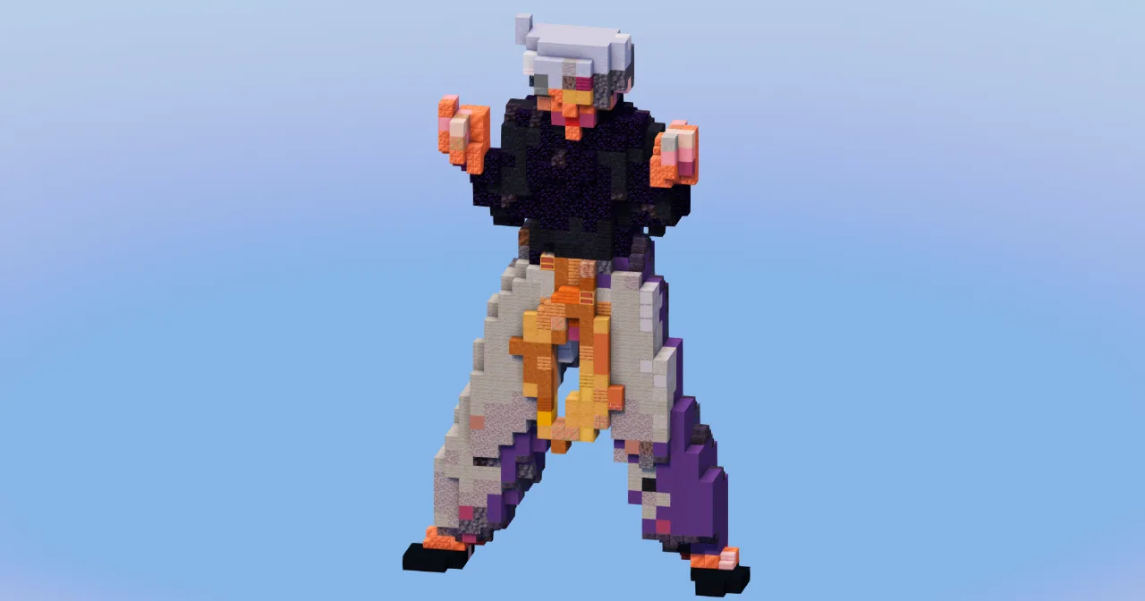 Garou from One Punch Man — Minecraft Build by LeonisBuilds