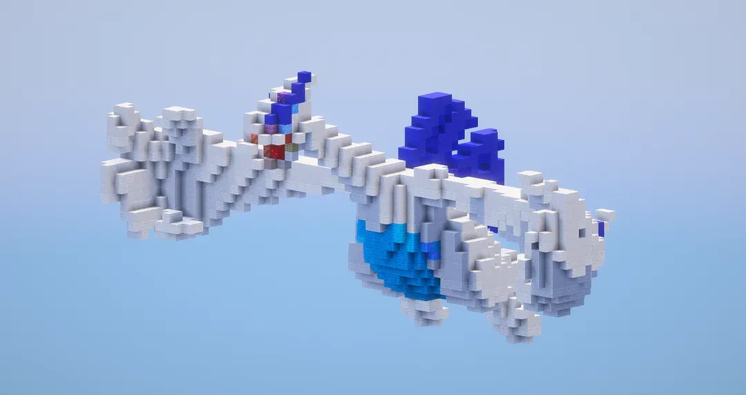 Lugia from Pokemon — Minecraft Build by LeonisBuilds