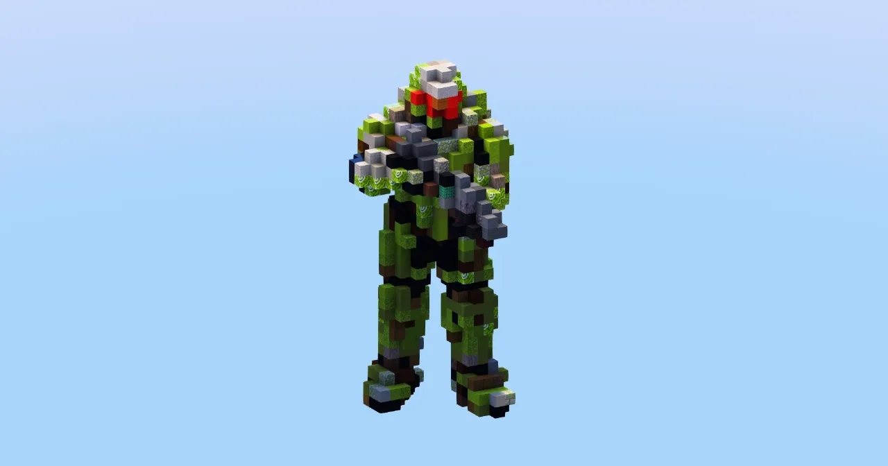 Master Chief from Halo Small — Minecraft Build by LeonisBuilds