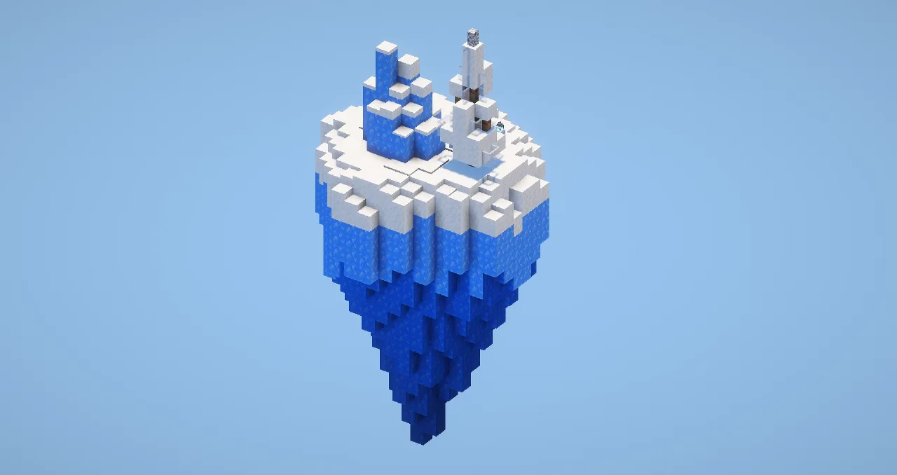 Flying Ice Island — Minecraft Build by LeonisBuilds