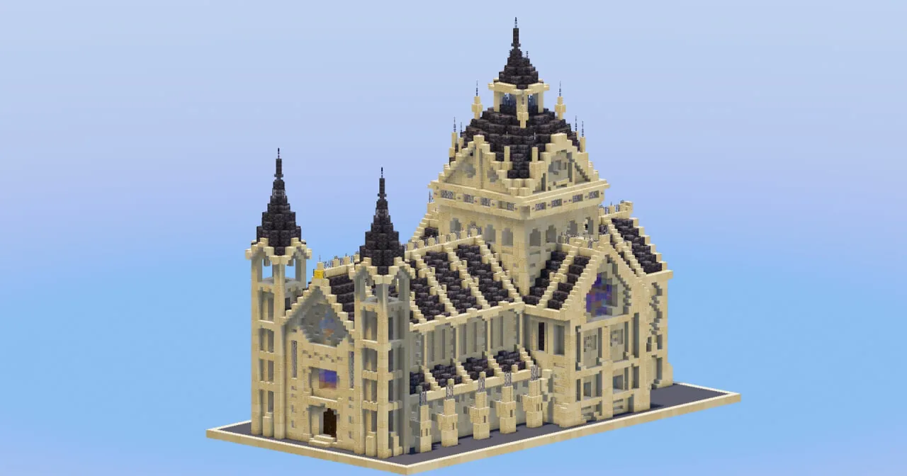 Mini Gothic Cathedral Sandstone Version — Minecraft Build by LeonisBuilds