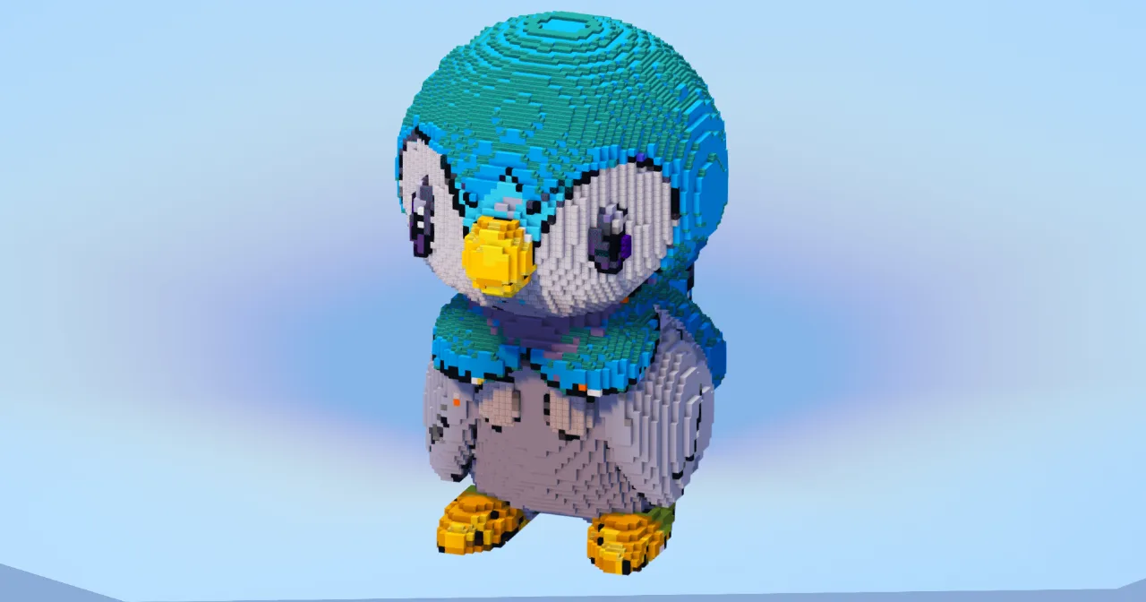Piplup — Minecraft Build by LeonisBuilds