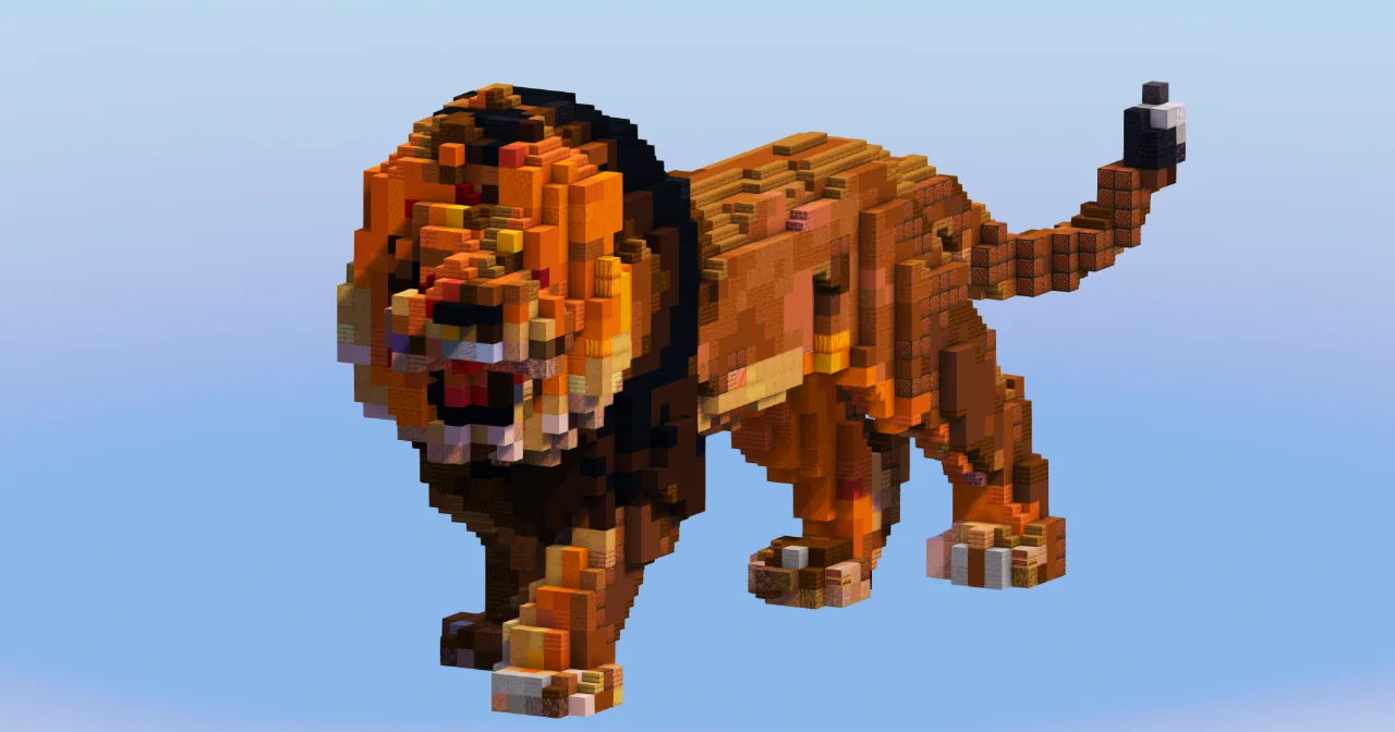 Lion Animal — Minecraft Build by LeonisBuilds