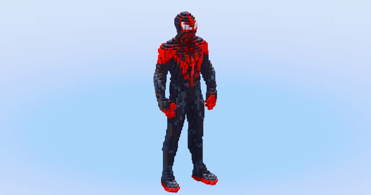 Spider-man Miles Morales — Minecraft Build by LeonisBuilds
