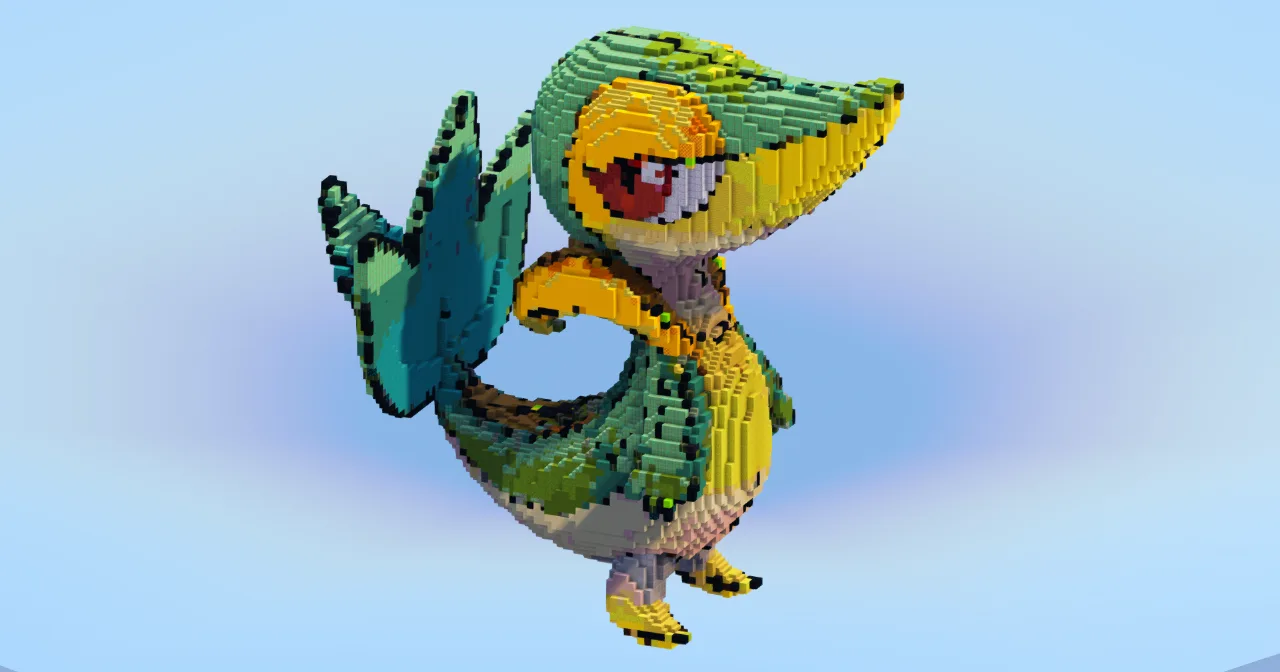 Snivy — Minecraft Build by LeonisBuilds
