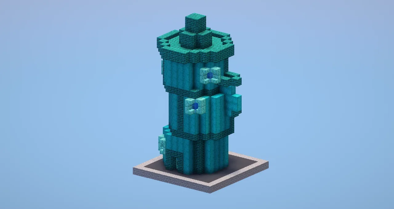 Blue Bikini Bottom House — Minecraft Build by LeonisBuilds