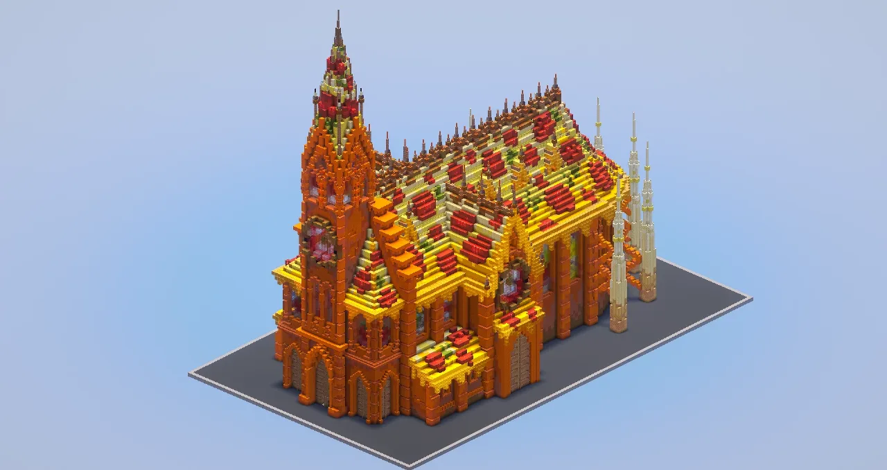 Fantasy Pizza Cathedral — Minecraft Build by LeonisBuilds