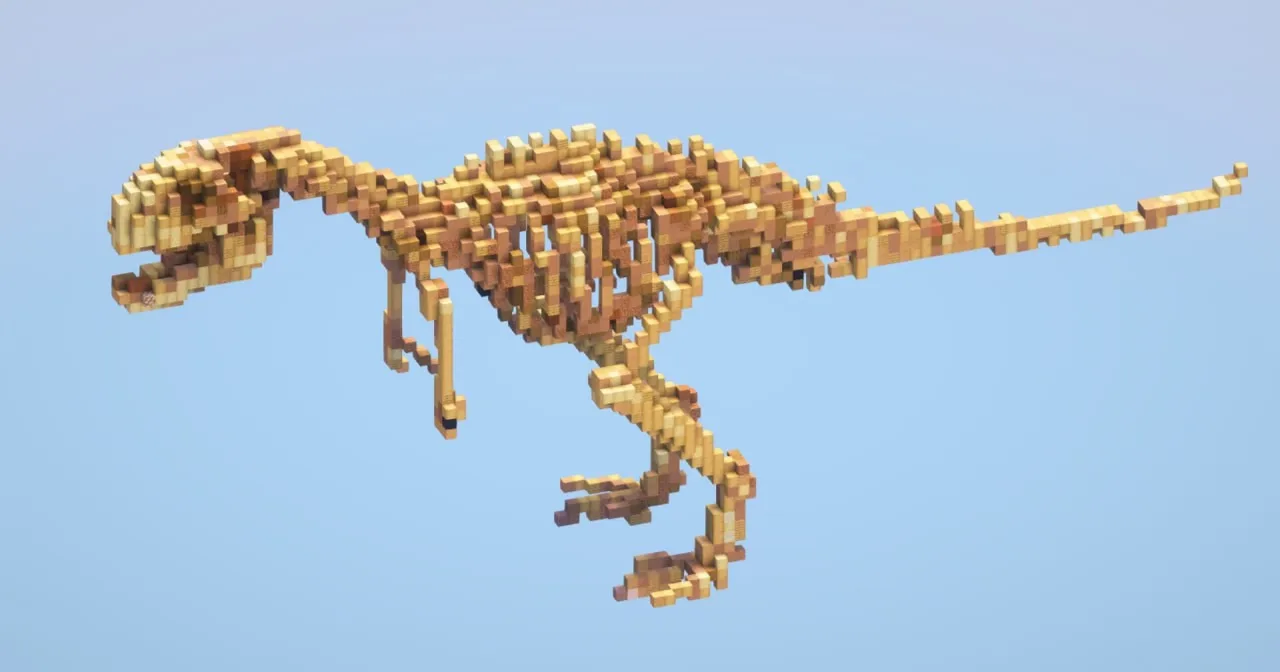 Dinosaur Skeleton — Minecraft Build by LeonisBuilds