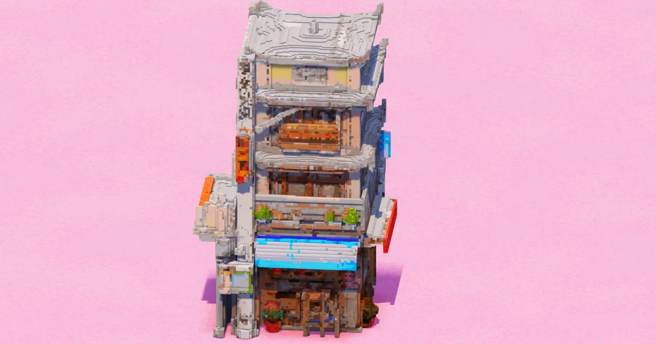 Japanese Corner Shop Street — Minecraft Build by EasternRealms
