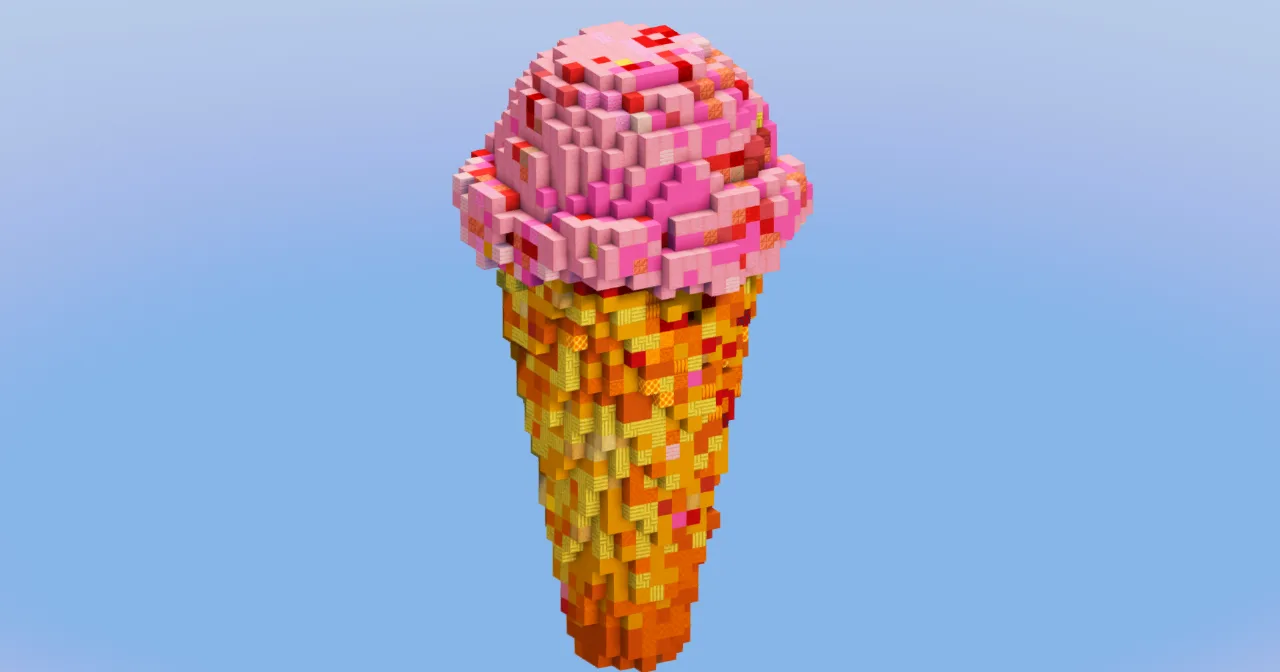 Strawberry Icecream — Minecraft Build by LeonisBuilds