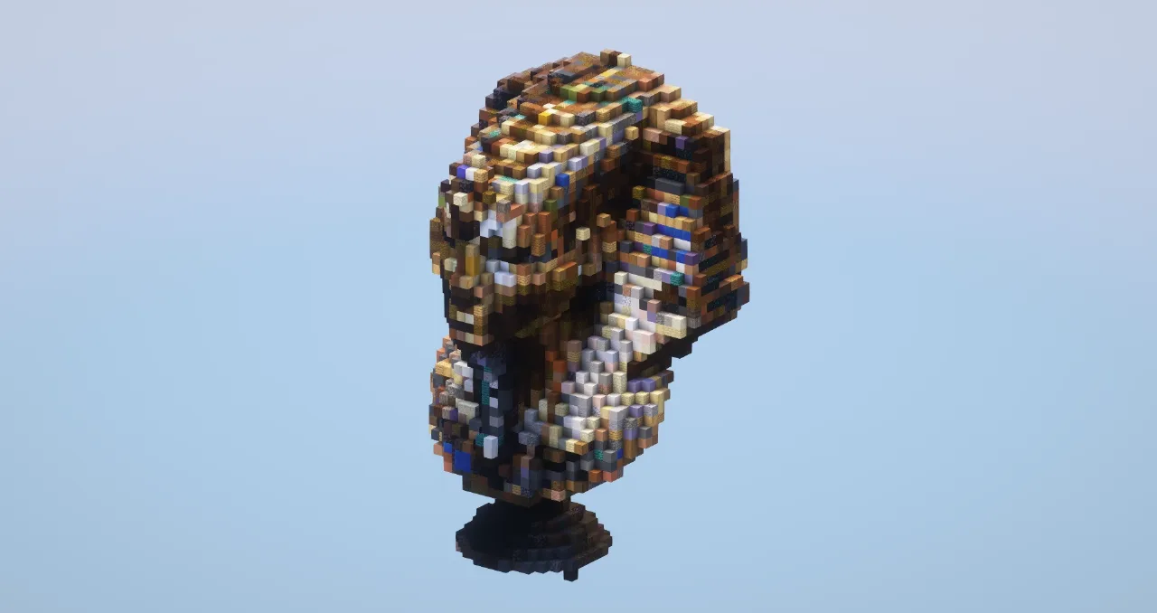 Toutan Khamon bust small — Minecraft Build by LeonisBuilds