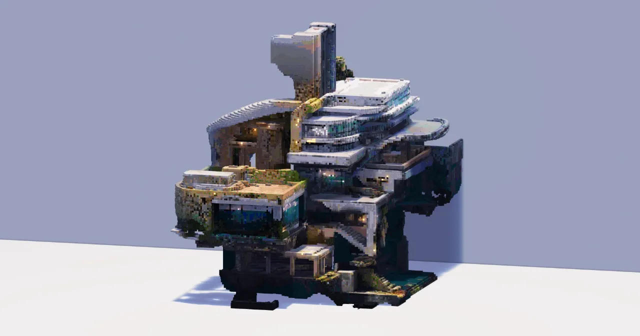 Cliffside Villa — Minecraft Build by ModernCraft