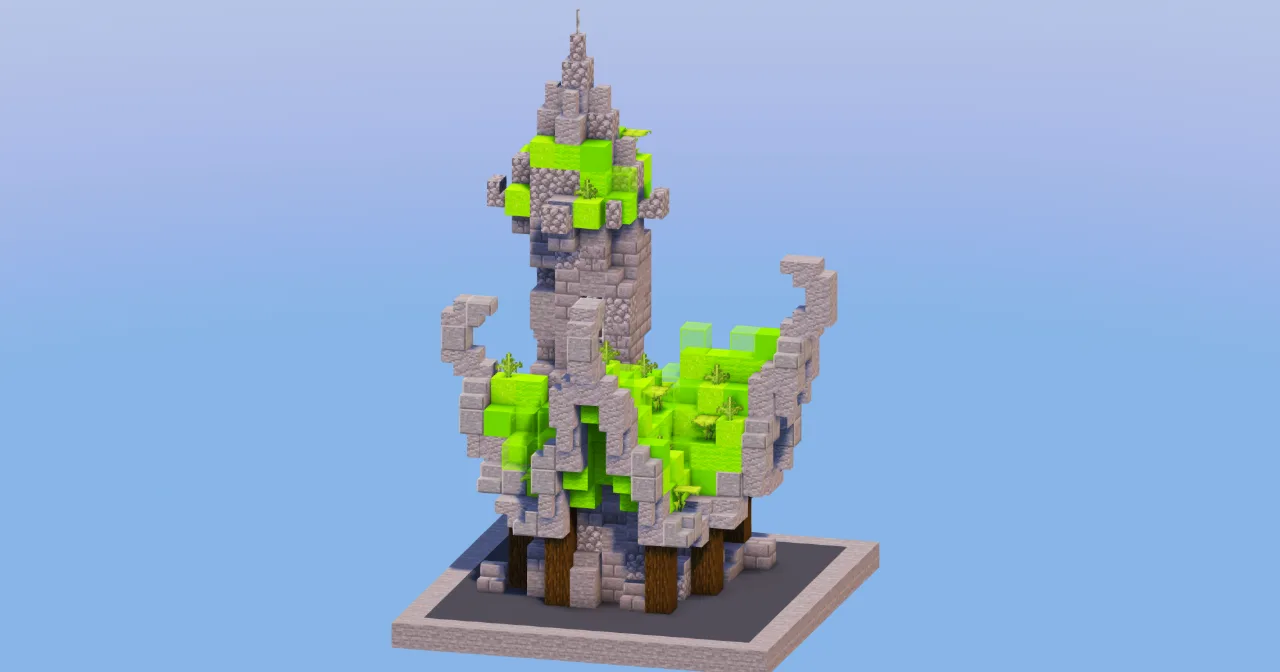 Lime Medieval Fantasy House 2 — Minecraft Build by LeonisBuilds