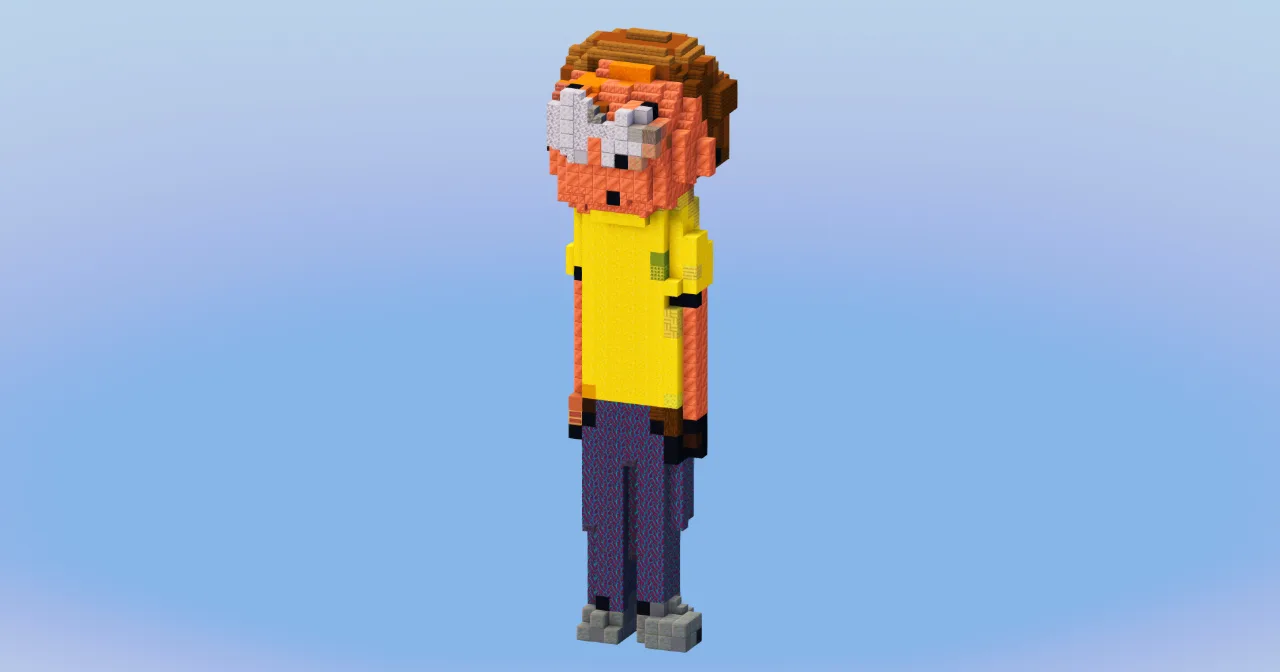 Morty from Rick and Morty — Minecraft Build by LeonisBuilds