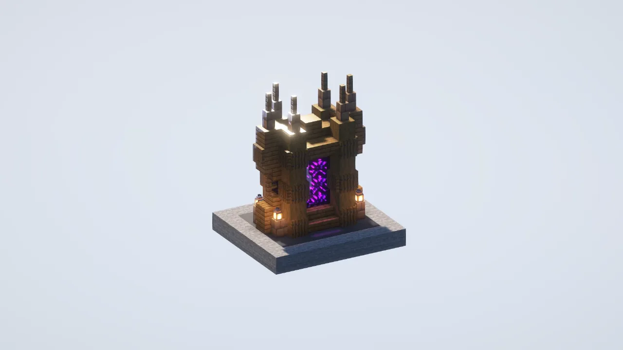Wooden Portal — Minecraft Build by LeonisBuilds