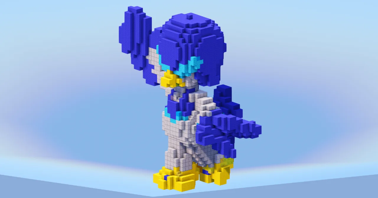Quaxwell from Pokemon — Minecraft Build by LeonisBuilds