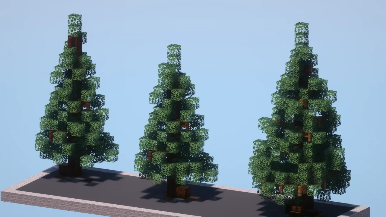 Custom Spruce Trees Pack — Minecraft Build by LeonisBuilds