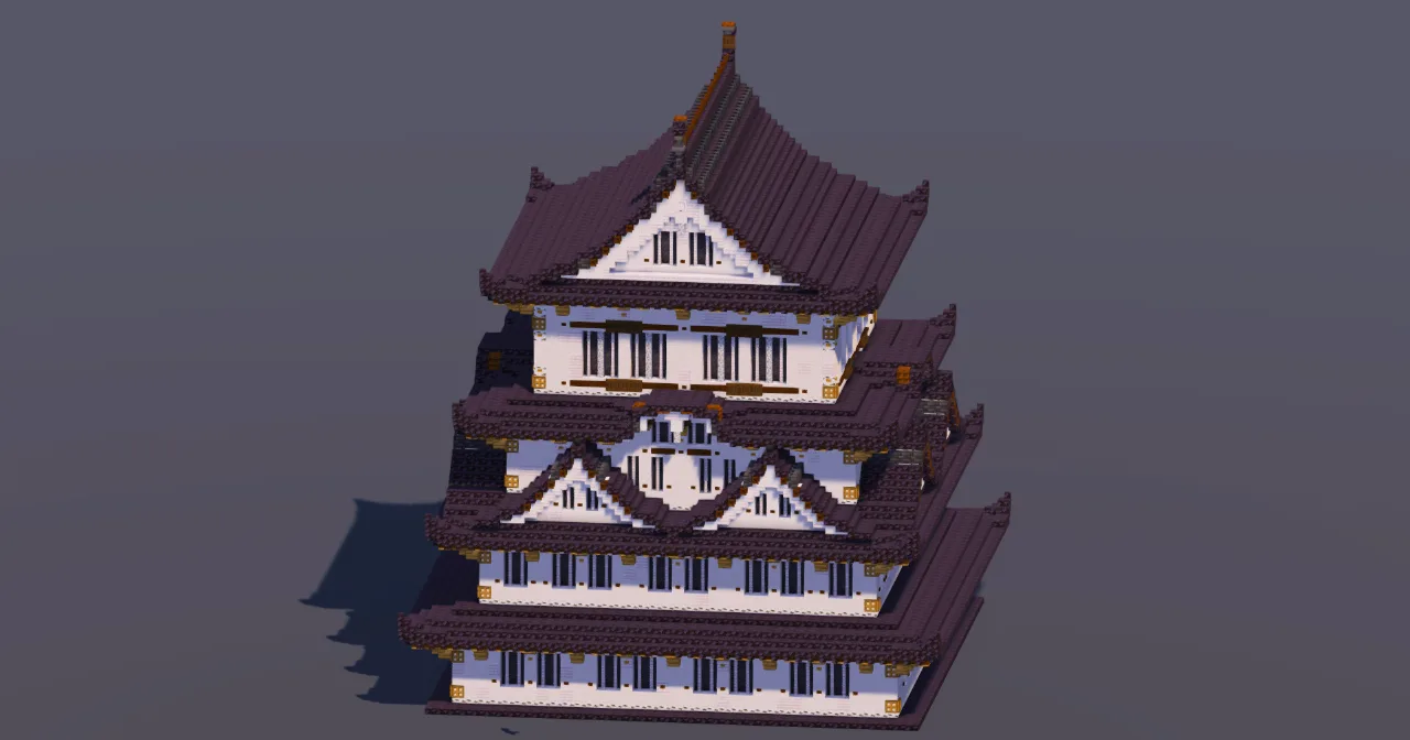 Large Japanese Castle Black — Minecraft Build by MellowHat