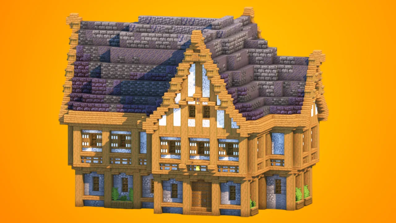 Grand Medieval Inn & Townhouse | Fully Furnished Interior — Minecraft Build by RaekonBuilds