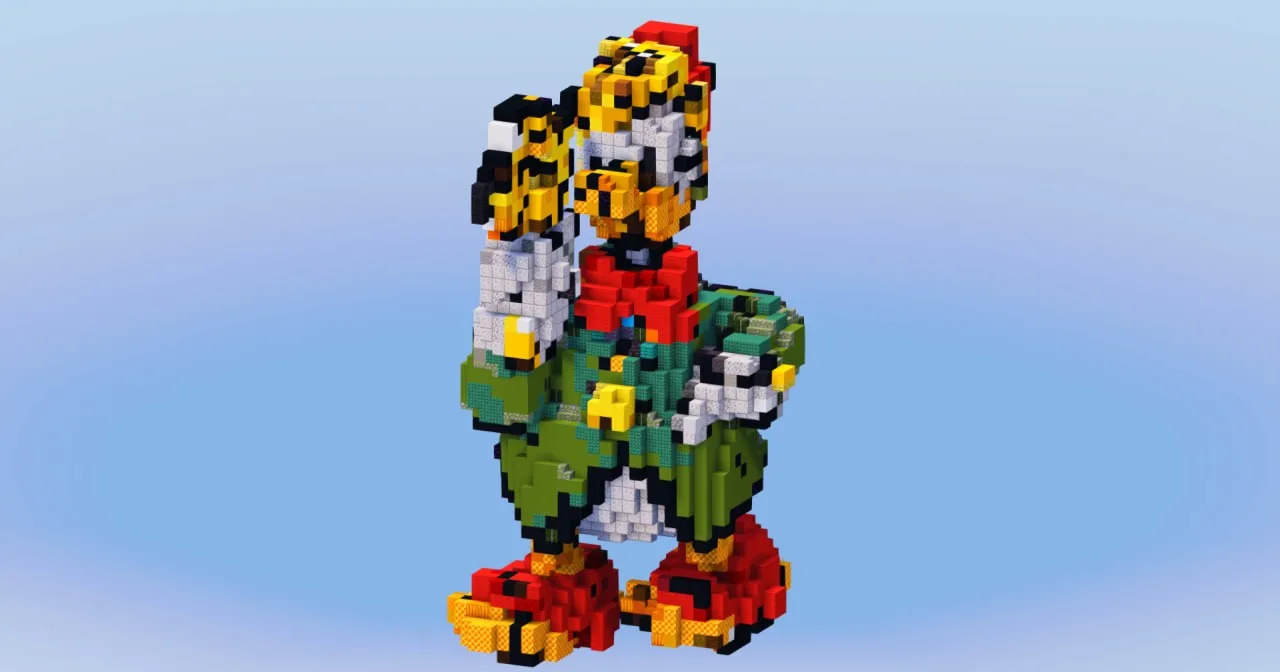 Gladstone Gander from Disney Duck Tales — Minecraft Build by LeonisBuilds