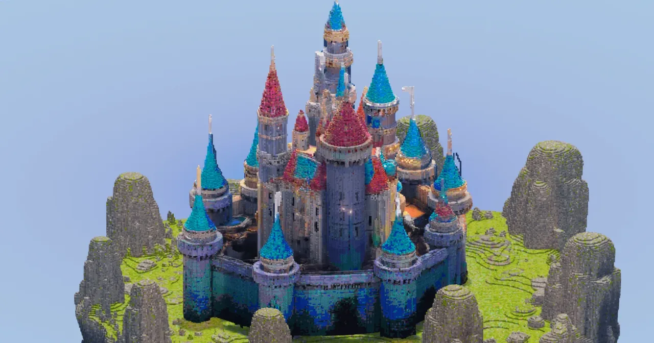 White Fantasy Castle — Minecraft Build by StrongholdStudios