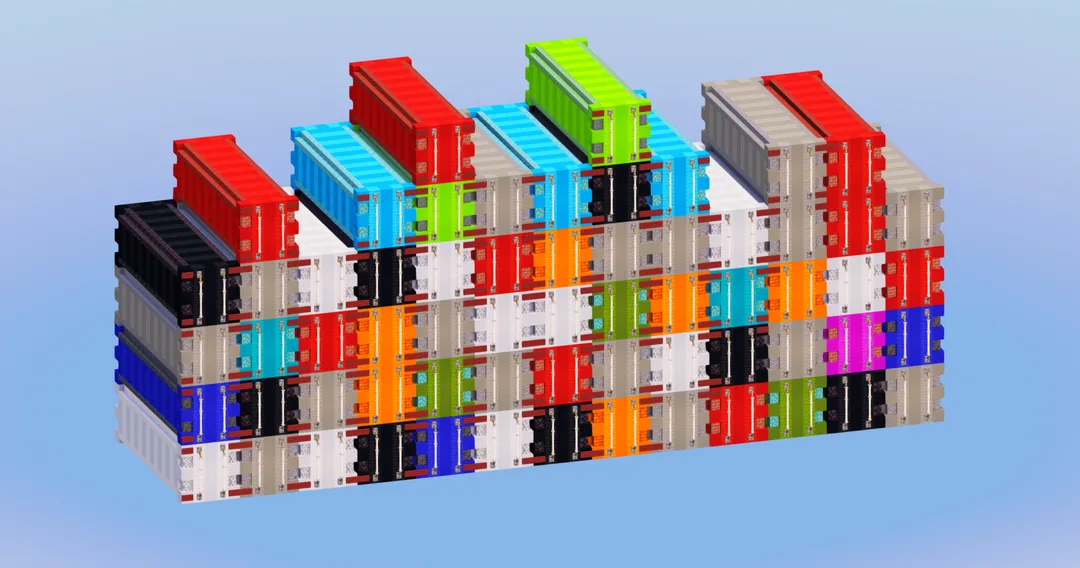 Container Pile 1 — Minecraft Build by LeonisBuilds