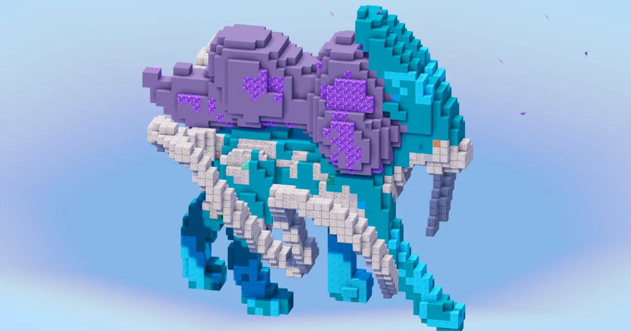 Suicune from Pokemon — Minecraft Build by LeonisBuilds