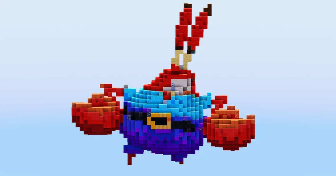 Mr Krab from Spongebob — Minecraft Build by LeonisBuilds