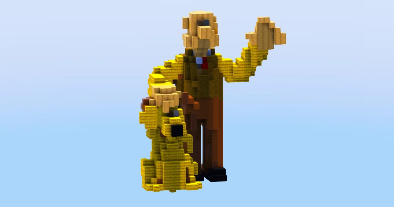 Wallace and Gromit small — Minecraft Build by LeonisBuilds