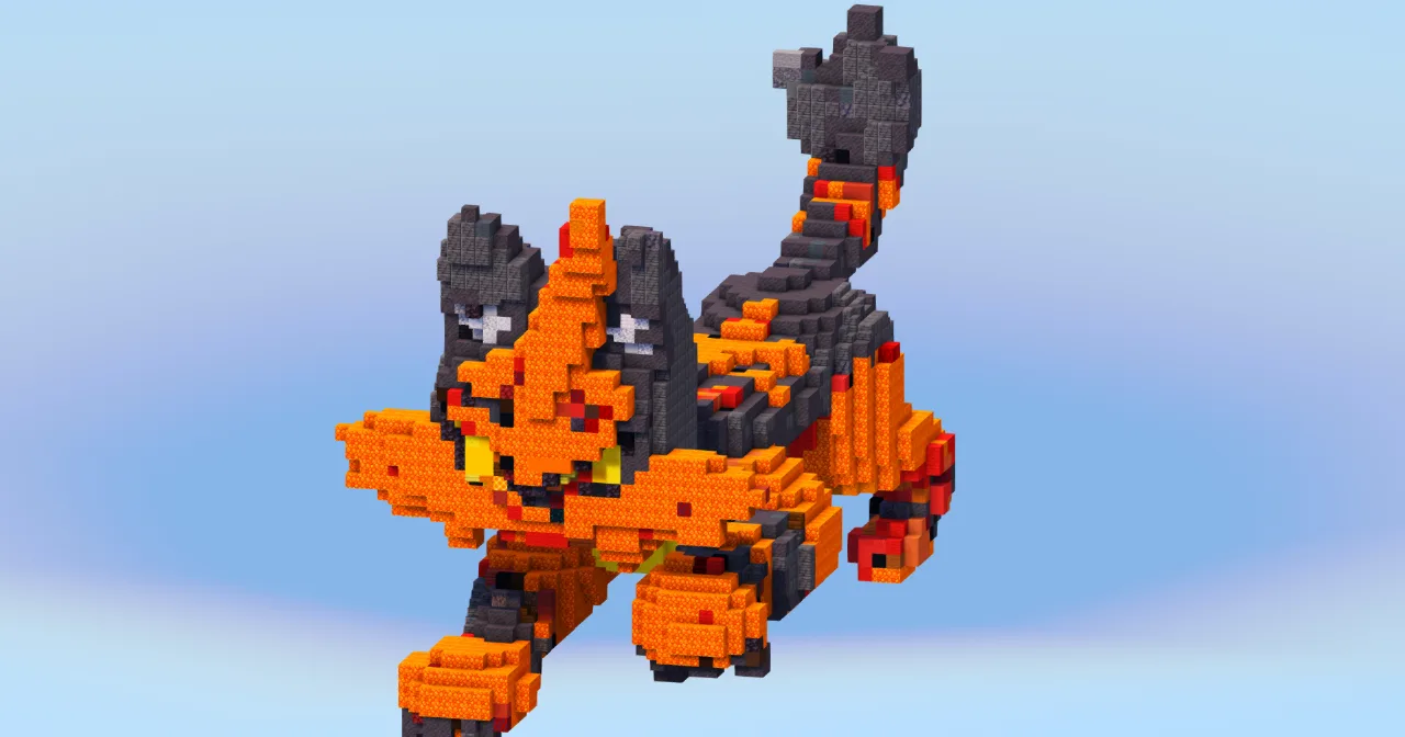 Torracat from Pokemon — Minecraft Build by LeonisBuilds