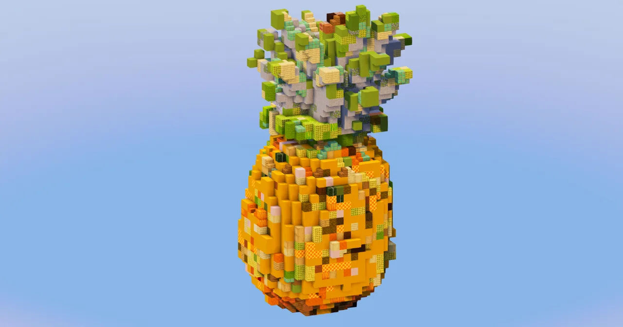Pineapple Fruit — Minecraft Build by LeonisBuilds
