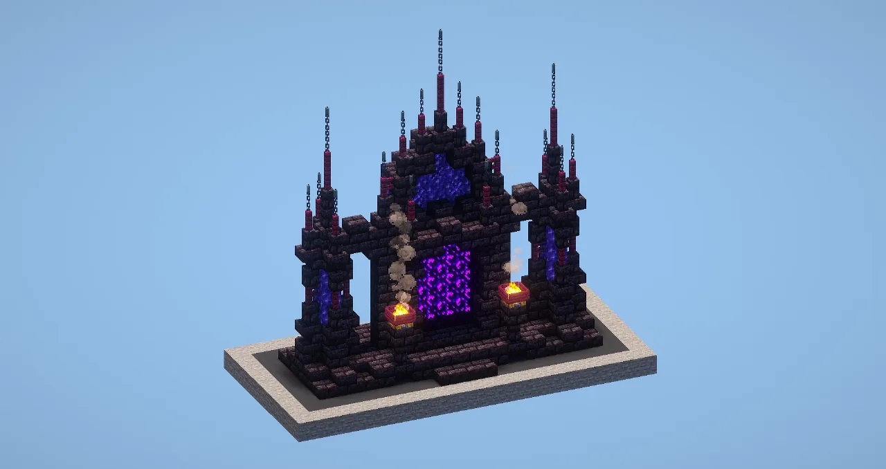 Gothic Nether Portal — Minecraft Build by LeonisBuilds