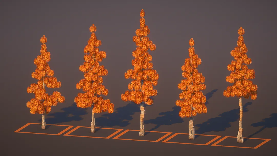 Custom Poplar Orange Trees — Minecraft Build by MellowHat