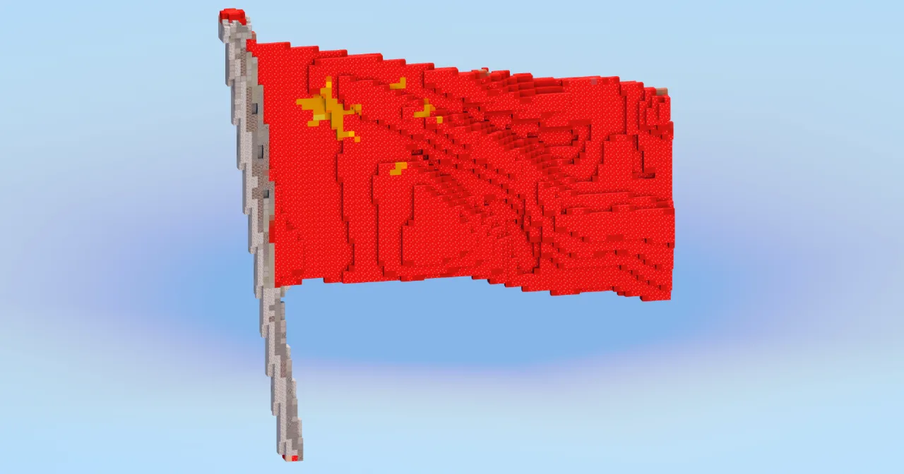 China Flag — Minecraft Build by LeonisBuilds