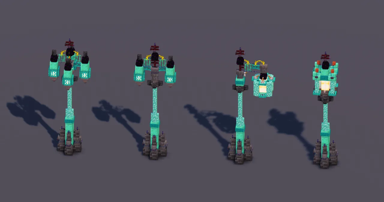 Dark Copper Gothic Lamps Pack — Minecraft Build by MellowHat