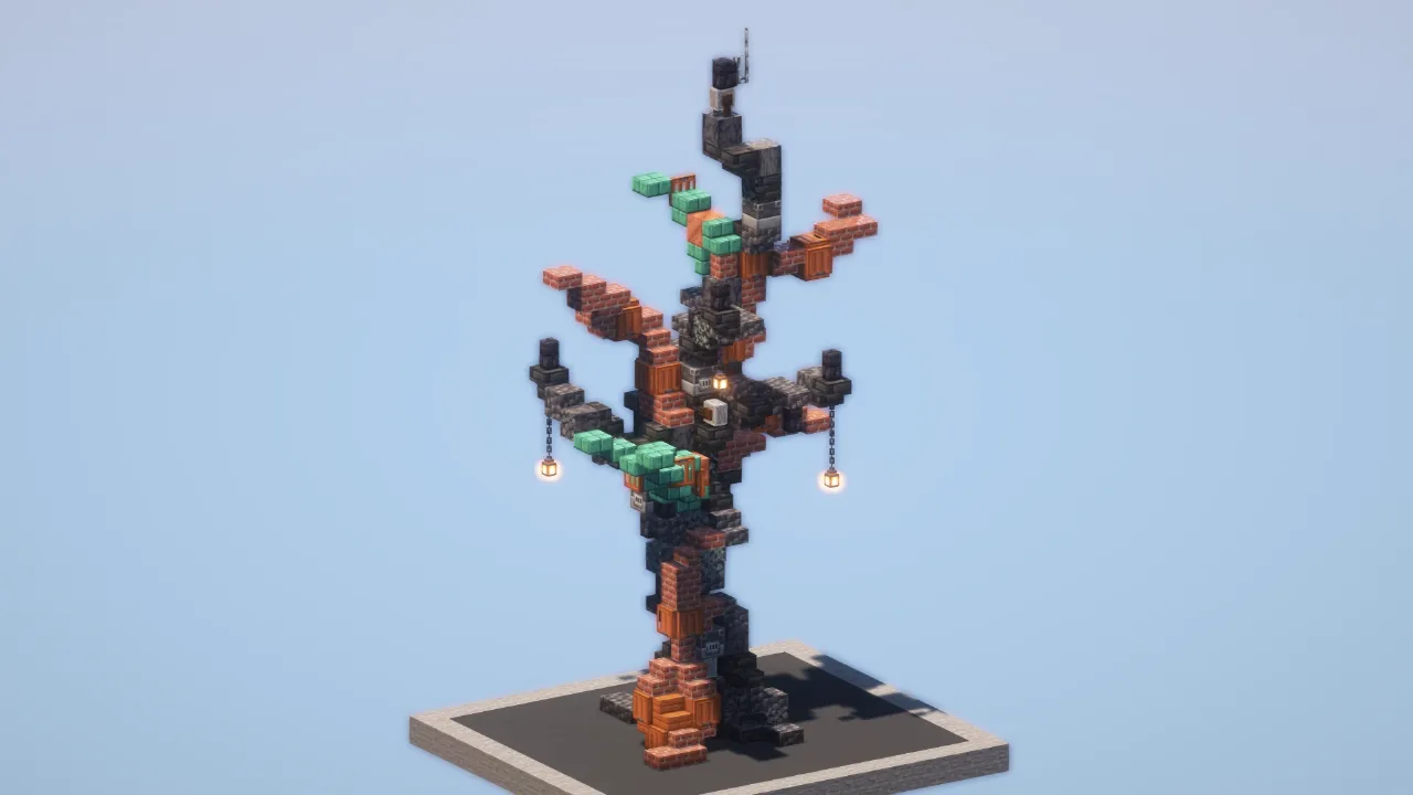 Steampunk Tree — Minecraft Build by LeonisBuilds