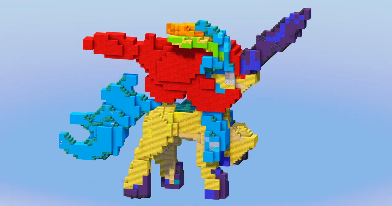 Keldeo Resolute from Pokemon — Minecraft Build by LeonisBuilds